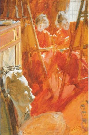 Anders Zorn Les demoiselles Schwartz china oil painting image